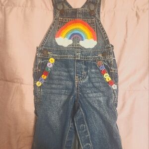 Rainbow 🌈 overalls Osh Kosh Bgosh Embroidered